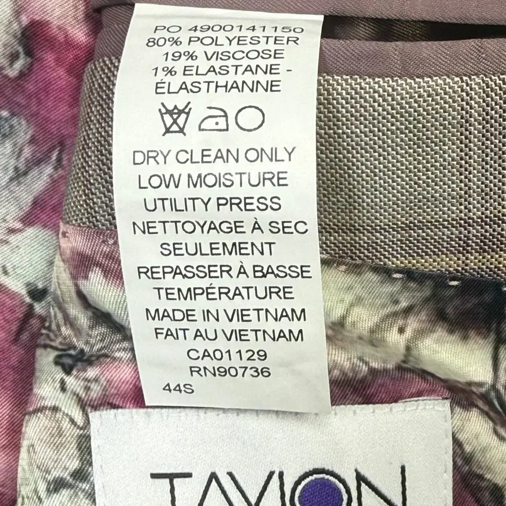 Tayion Collection Mens Regular-Fit Suit Jacket windowpane Tan/pink 44S $360
